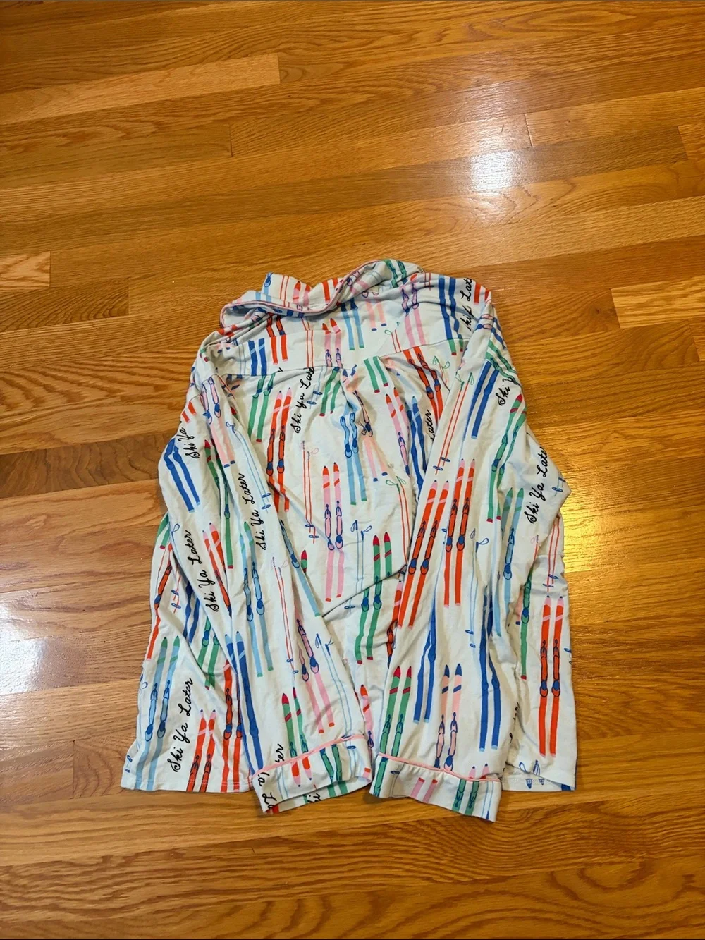 Anthropologie x LyreBird Briar Blue Long-Sleeve Pajama Shirt Size Small NWT
